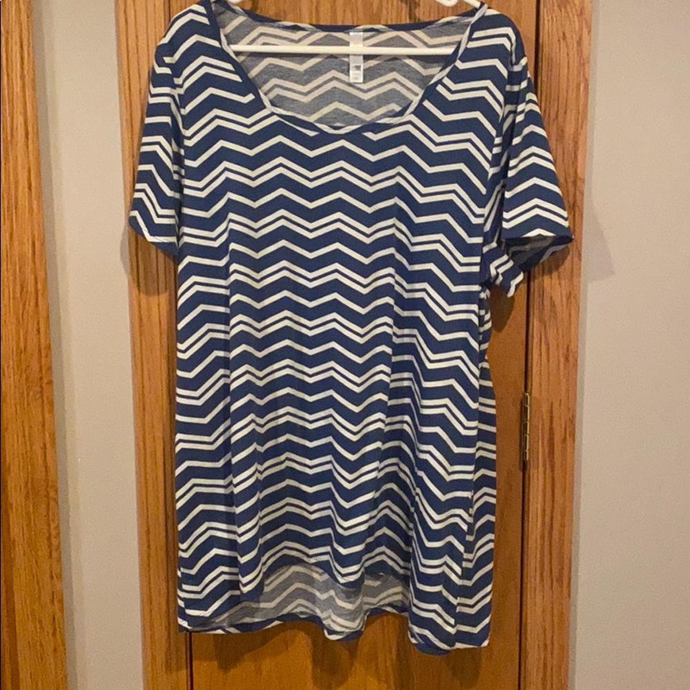 Blue and White Top